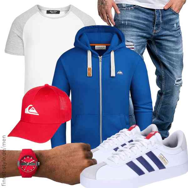 Top herren-Outfit im Finest-Trend-Style für ein selbstbewusstes Modegefühl mit tollen Produkten von Grin&Bear,Amaci&Sons,Amaci&Sons,Diesel,Oblack,adidas