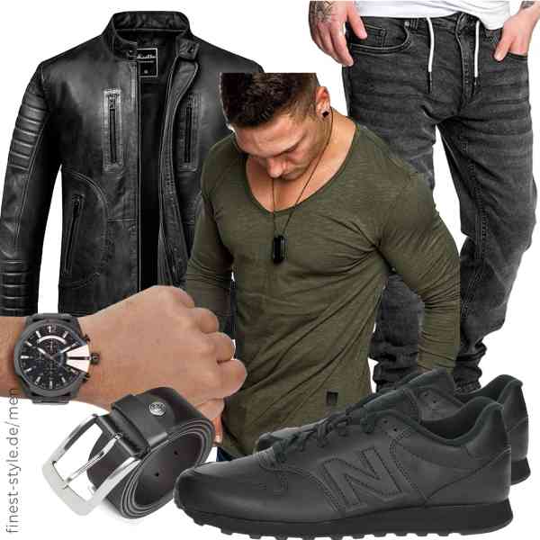 Top herren-Outfit im Finest-Trend-Style für ein selbstbewusstes Modegefühl mit tollen Produkten von Amaci&Sons,Amaci&Sons,Amaci&Sons,Diesel,LINDENMANN,New Balance