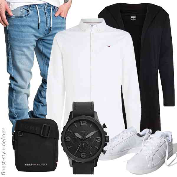 Top herren-Outfit im Finest-Trend-Style für ein selbstbewusstes Modegefühl mit tollen Produkten von Urban Classics,Tommy Jeans,Amaci&Sons,Fossil,Tommy Hilfiger,adidas