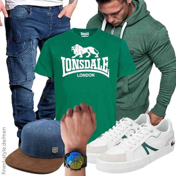 Top herren-Outfit im Finest-Trend-Style für ein selbstbewusstes Modegefühl mit tollen Produkten von Amaci&Sons,Lonsdale,Amaci&Sons,Diesel,Hand und Feuer,Lacoste