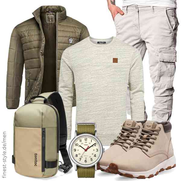 Top herren-Outfit im Finest-Trend-Style für ein selbstbewusstes Modegefühl mit tollen Produkten von Amaci&Sons,Amaci&Sons,REPUBLIX,Timex,tomtoc,Timberland