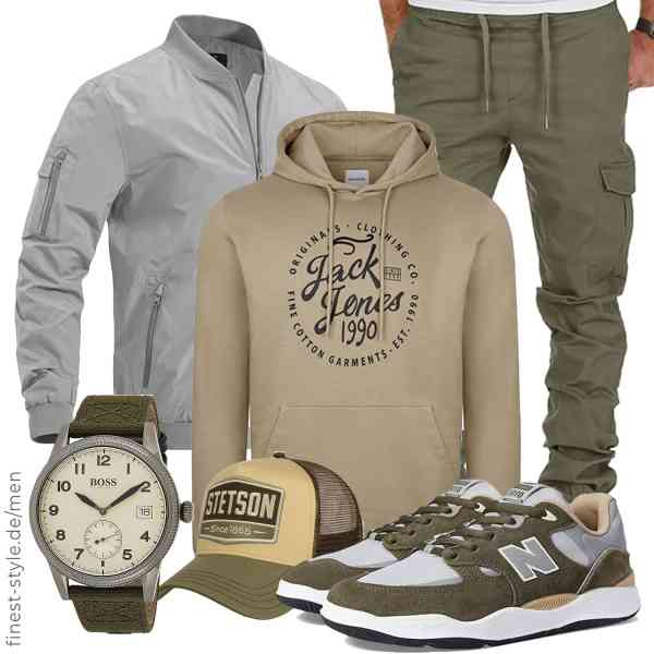 Top herren-Outfit im Finest-Trend-Style für ein selbstbewusstes Modegefühl mit tollen Produkten von donhobo,JACK & JONES,Amaci&Sons,BOSS,Stetson,New Balance