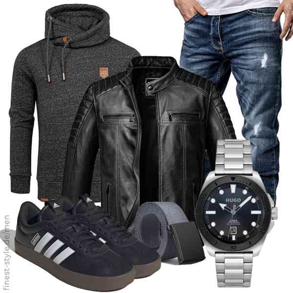 Top herren-Outfit im Finest-Trend-Style für ein selbstbewusstes Modegefühl mit tollen Produkten von Amaci&Sons,Amaci&Sons,Amaci&Sons,HUGO,LXMY,adidas