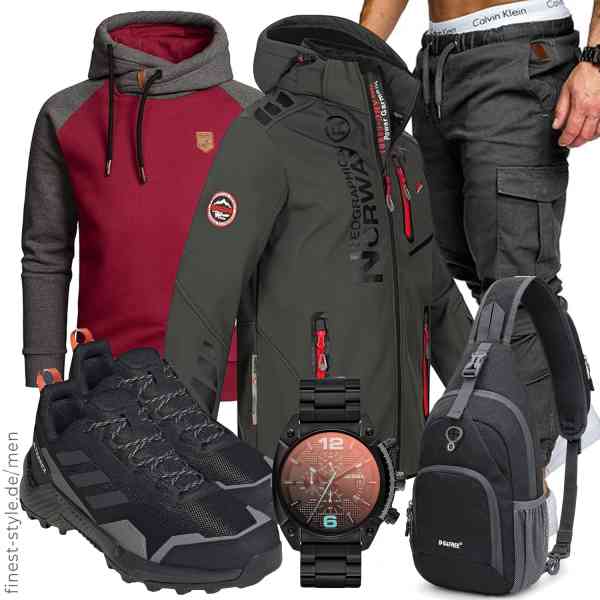 Top herren-Outfit im Finest-Trend-Style für ein selbstbewusstes Modegefühl mit tollen Produkten von Geographical Norway,Amaci&Sons,Amaci&Sons,Diesel,G4Free,adidas