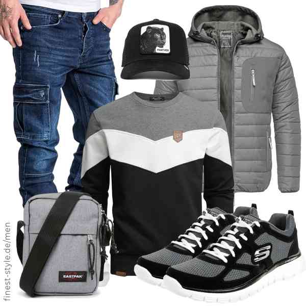 Top herren-Outfit im Finest-Trend-Style für ein selbstbewusstes Modegefühl mit tollen Produkten von Amaci&Sons,Amaci&Sons,Amaci&Sons,EASTPAK,Goorin Bros.,Skechers