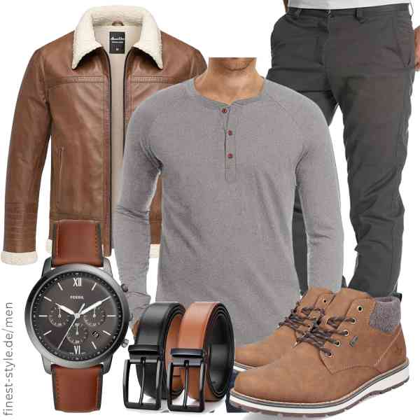 Top herren-Outfit im Finest-Trend-Style für ein selbstbewusstes Modegefühl mit tollen Produkten von Amaci&Sons,NITAGUT,Amaci&Sons,Fossil,BELTROAD,Rieker