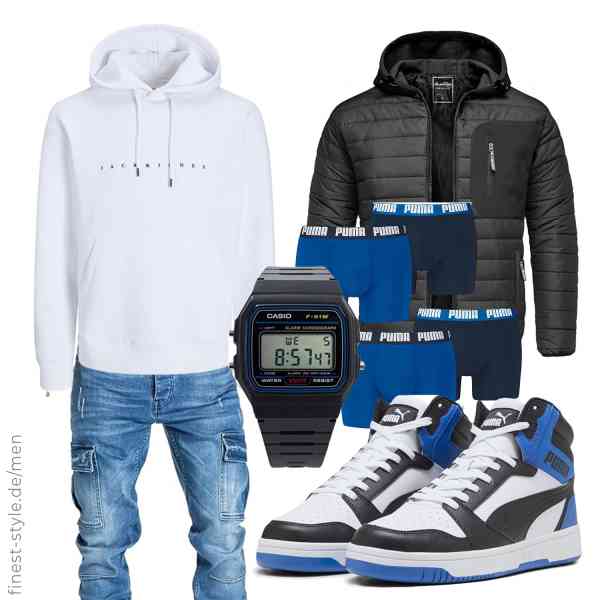 Top herren-Outfit im Finest-Trend-Style für ein selbstbewusstes Modegefühl mit tollen Produkten von Amaci&Sons,JACK & JONES,Amaci&Sons,Casio,PUMA,PUMA