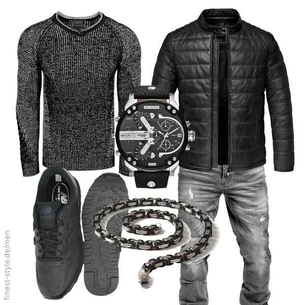 Top herren-Outfit im Finest-Trend-Style für ein selbstbewusstes Modegefühl mit tollen Produkten von Amaci&Sons,Rusty Neal,Amaci&Sons,Diesel,Fly Style,New Balance