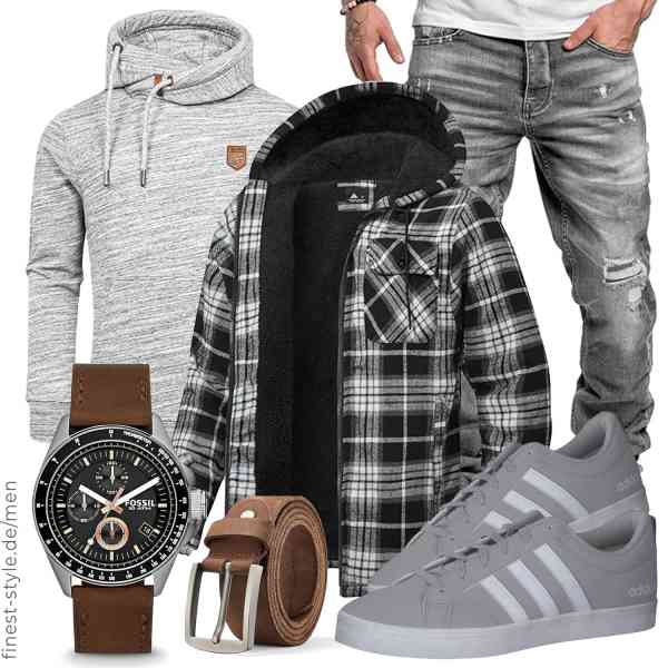 Top herren-Outfit im Finest-Trend-Style für ein selbstbewusstes Modegefühl mit tollen Produkten von SwissWell,Amaci&Sons,Amaci&Sons,Fossil,VRLEGEND,adidas