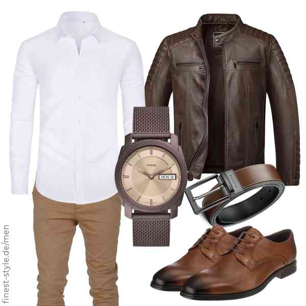 Top herren-Outfit im Finest-Trend-Style für ein selbstbewusstes Modegefühl mit tollen Produkten von Amaci&Sons,J.VER,Amaci&Sons,Fossil,CHAOREN,ECCO