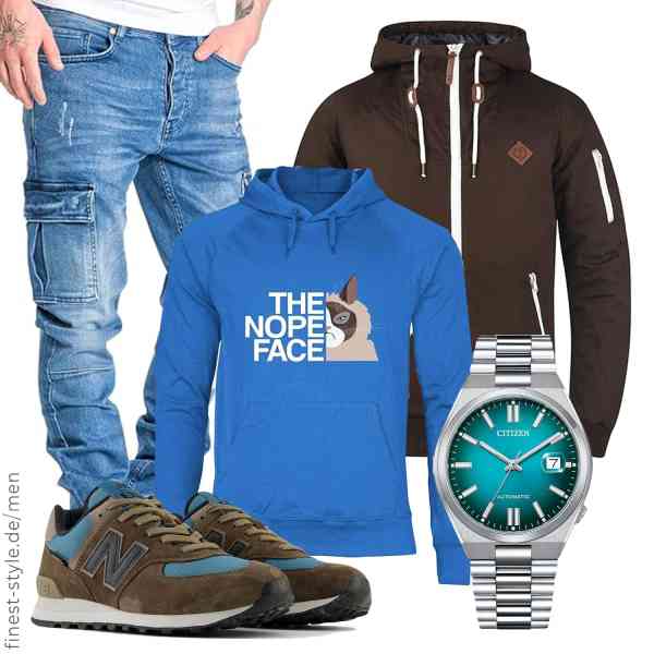 Top herren-Outfit im Finest-Trend-Style für ein selbstbewusstes Modegefühl mit tollen Produkten von Solid,wowshirt,Amaci&Sons,CITIZEN,New Balance