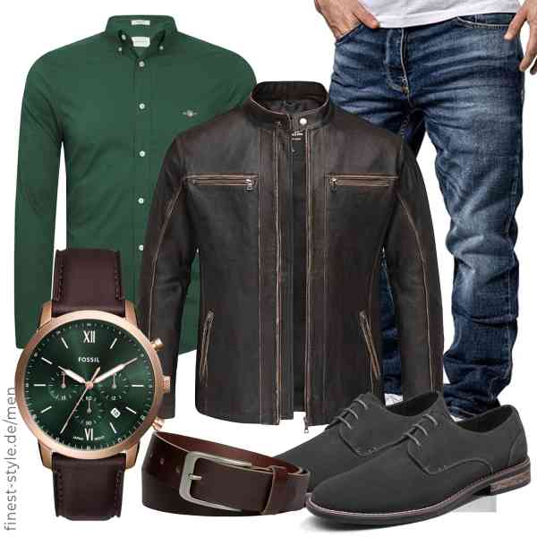 Top herren-Outfit im Finest-Trend-Style für ein selbstbewusstes Modegefühl mit tollen Produkten von Amaci&Sons,GANT,Amaci&Sons,Fossil,Vascavi,Bruno Marc