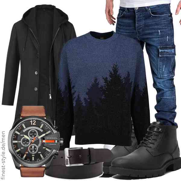 Top herren-Outfit im Finest-Trend-Style für ein selbstbewusstes Modegefühl mit tollen Produkten von YOUTHUP,BOSS,Amaci&Sons,Diesel,Levi's,Timberland