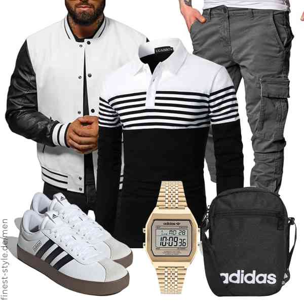 Top herren-Outfit im Finest-Trend-Style für ein selbstbewusstes Modegefühl mit tollen Produkten von OZONEE,UUAISSO,REPUBLIX,adidas,adidas,adidas