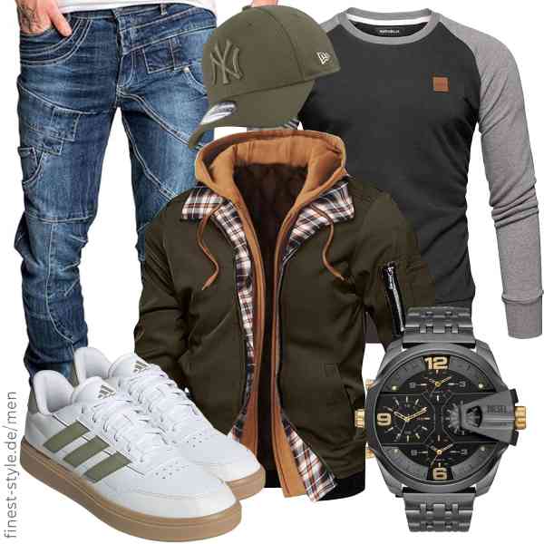 Top herren-Outfit im Finest-Trend-Style für ein selbstbewusstes Modegefühl mit tollen Produkten von RLEHJN,REPUBLIX,Amaci&Sons,Diesel,New Era,adidas