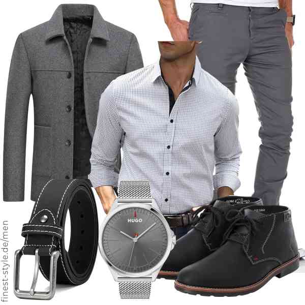 Top herren-Outfit im Finest-Trend-Style für ein selbstbewusstes Modegefühl mit tollen Produkten von Allthemen,Elegancity,Amaci&Sons,HUGO,CHAOREN CR,Rieker