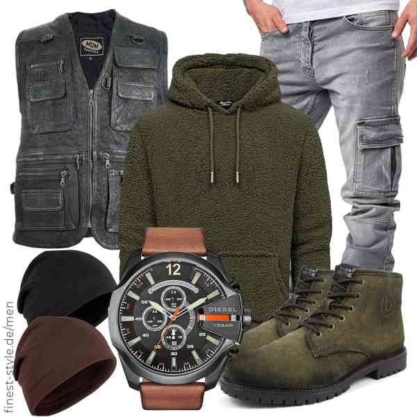 Top herren-Outfit im Finest-Trend-Style für ein selbstbewusstes Modegefühl mit tollen Produkten von MDM,Amaci&Sons,Amaci&Sons,Diesel,MELLIEX,bugatti