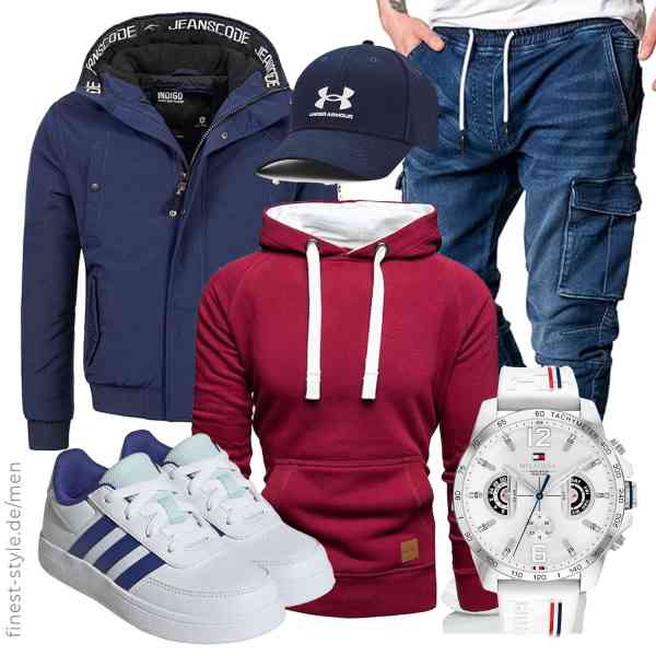 Top herren-Outfit im Finest-Trend-Style für ein selbstbewusstes Modegefühl mit tollen Produkten von Indicode,Amaci&Sons,Amaci&Sons,Tommy Hilfiger,Under Armour,adidas