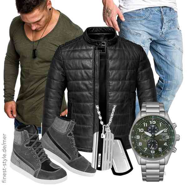 Top herren-Outfit im Finest-Trend-Style für ein selbstbewusstes Modegefühl mit tollen Produkten von Amaci&Sons,Amaci&Sons,Amaci&Sons,Fossil,CITIZEN,Vaster Moto