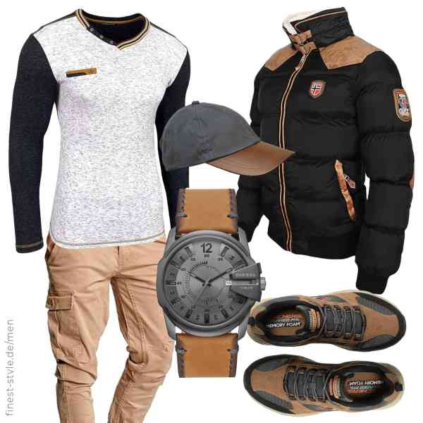 Top herren-Outfit im Finest-Trend-Style für ein selbstbewusstes Modegefühl mit tollen Produkten von Geographical Norway,Baxboy,REPUBLIX,Diesel,WALKER AND HAWKES,Skechers