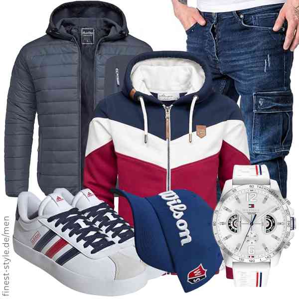 Top herren-Outfit im Finest-Trend-Style für ein selbstbewusstes Modegefühl mit tollen Produkten von Amaci&Sons,Amaci&Sons,Amaci&Sons,Tommy Hilfiger,Wilson,adidas