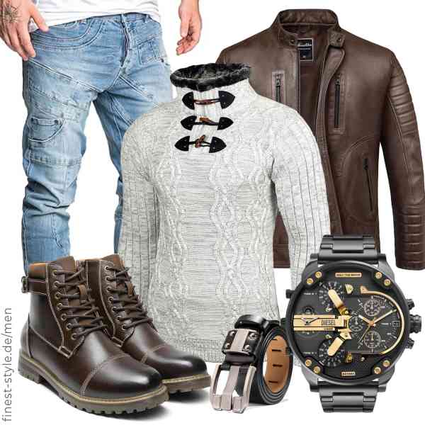 Top herren-Outfit im Finest-Trend-Style für ein selbstbewusstes Modegefühl mit tollen Produkten von Amaci&Sons,Baxboy,Amaci&Sons,Diesel,BISON SPIRIT,Bruno Marc