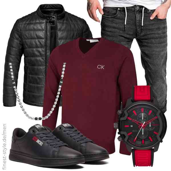 Top herren-Outfit im Finest-Trend-Style für ein selbstbewusstes Modegefühl mit tollen Produkten von Amaci&Sons,Calvin Klein,Amaci&Sons,Diesel,Fossil,Diesel