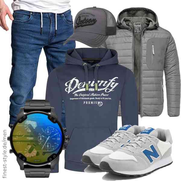 Top herren-Outfit im Finest-Trend-Style für ein selbstbewusstes Modegefühl mit tollen Produkten von Amaci&Sons,DENIMFY,Amaci&Sons,Diesel,Stetson,New Balance