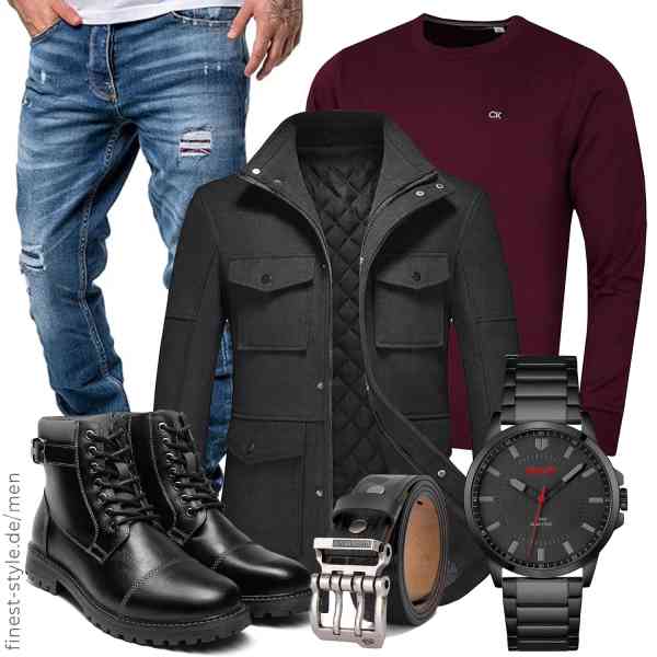 Top herren-Outfit im Finest-Trend-Style für ein selbstbewusstes Modegefühl mit tollen Produkten von KUDMOL,Calvin Klein,Amaci&Sons,HUGO,BISON DENIM,Bruno Marc