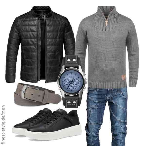 Top herren-Outfit im Finest-Trend-Style für ein selbstbewusstes Modegefühl mit tollen Produkten von Amaci&Sons,Solid,Amaci&Sons,Fossil,Frentree,Skechers