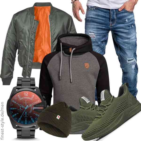 Top herren-Outfit im Finest-Trend-Style für ein selbstbewusstes Modegefühl mit tollen Produkten von Brandit,Amaci&Sons,Amaci&Sons,Diesel,Fjällräven,Feethit