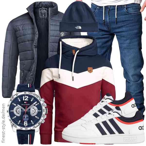 Top herren-Outfit im Finest-Trend-Style für ein selbstbewusstes Modegefühl mit tollen Produkten von Amaci&Sons,Amaci&Sons,Amaci&Sons,Tommy Hilfiger,THE NORTH FACE,adidas