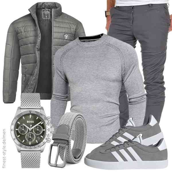 Top herren-Outfit im Finest-Trend-Style für ein selbstbewusstes Modegefühl mit tollen Produkten von Amaci&Sons,PJ PAUL JONES,Amaci&Sons,BOSS,DOOPAI,adidas