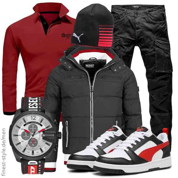 Top herren-Outfit im Finest-Trend-Style für ein selbstbewusstes Modegefühl mit tollen Produkten von Indicode,REPUBLIX,REPUBLIX,Diesel,PUMA,PUMA