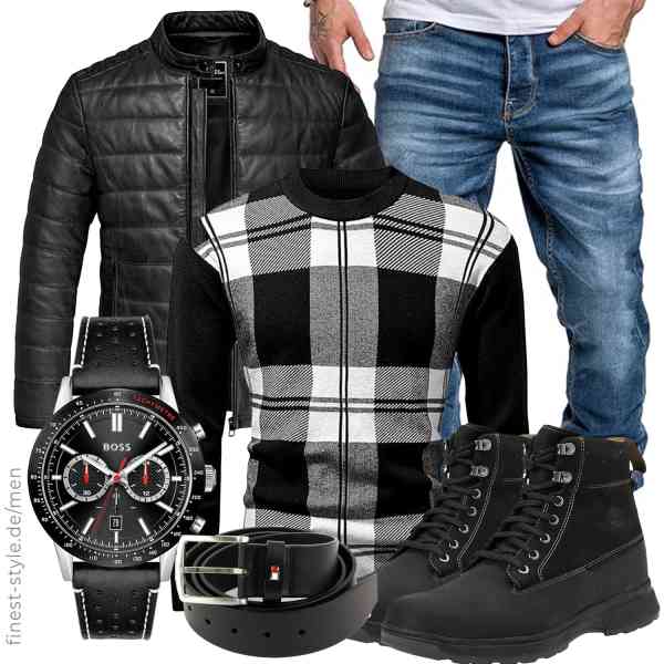 Top herren-Outfit im Finest-Trend-Style für ein selbstbewusstes Modegefühl mit tollen Produkten von Amaci&Sons,Meilicloth,Amaci&Sons,BOSS,Tommy Hilfiger,Timberland