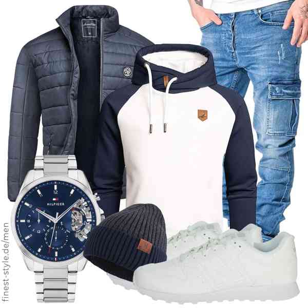 Top herren-Outfit im Finest-Trend-Style für ein selbstbewusstes Modegefühl mit tollen Produkten von Amaci&Sons,Amaci&Sons,Amaci&Sons,Tommy Hilfiger,ZASFOU,New Balance