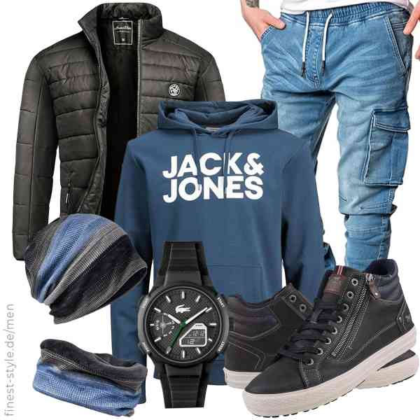 Top herren-Outfit im Finest-Trend-Style für ein selbstbewusstes Modegefühl mit tollen Produkten von Amaci&Sons,JACK & JONES,Amaci&Sons,Lacoste,Snyemio,MUSTANG