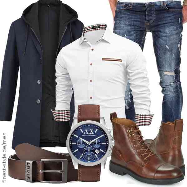 Top herren-Outfit im Finest-Trend-Style für ein selbstbewusstes Modegefühl mit tollen Produkten von YOUTHUP,COOFANDY,Amaci&Sons,Armani Exchange,Levi\'s,Levi's