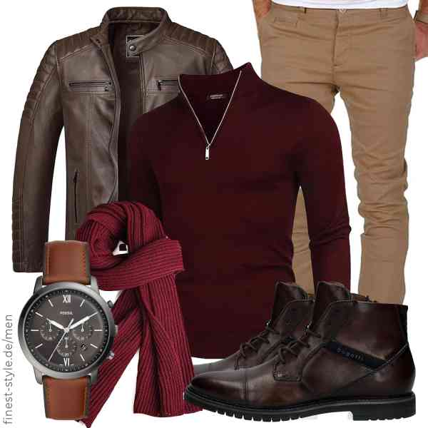 Top herren-Outfit im Finest-Trend-Style für ein selbstbewusstes Modegefühl mit tollen Produkten von Amaci&Sons,COOFANDY,Amaci&Sons,Fossil,VICSPORT,bugatti