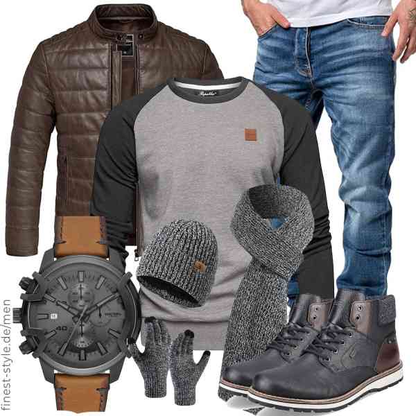 Top herren-Outfit im Finest-Trend-Style für ein selbstbewusstes Modegefühl mit tollen Produkten von Amaci&Sons,REPUBLIX,Amaci&Sons,Diesel,INSISMY,Rieker