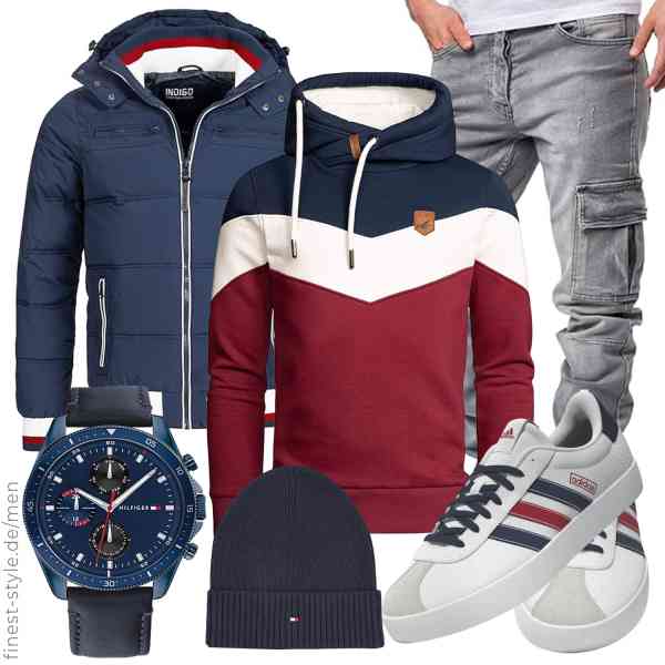 Top herren-Outfit im Finest-Trend-Style für ein selbstbewusstes Modegefühl mit tollen Produkten von Indicode,Amaci&Sons,Amaci&Sons,Tommy Hilfiger,Tommy Hilfiger,adidas