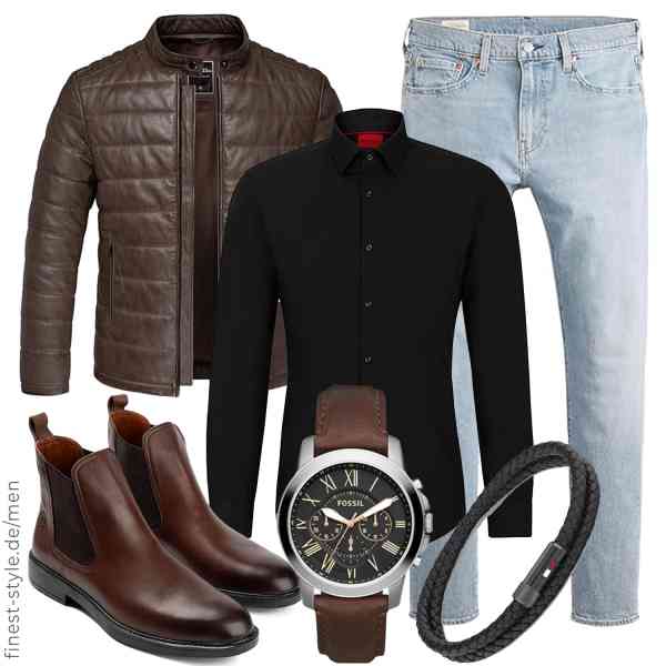 Top herren-Outfit im Finest-Trend-Style für ein selbstbewusstes Modegefühl mit tollen Produkten von Amaci&Sons,HUGO,Levi\'s,Fossil,Tommy Hilfiger,nixt