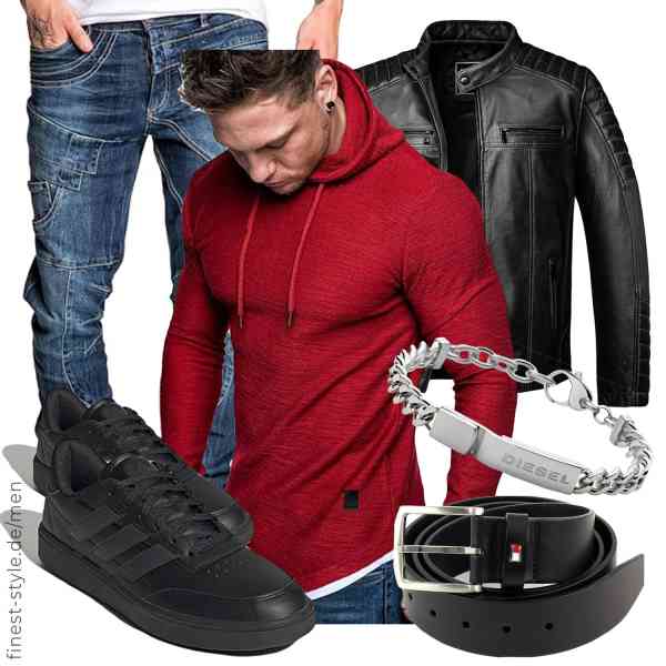 Top herren-Outfit im Finest-Trend-Style für ein selbstbewusstes Modegefühl mit tollen Produkten von Amaci&Sons,Amaci&Sons,Amaci&Sons,Diesel,Tommy Hilfiger,adidas