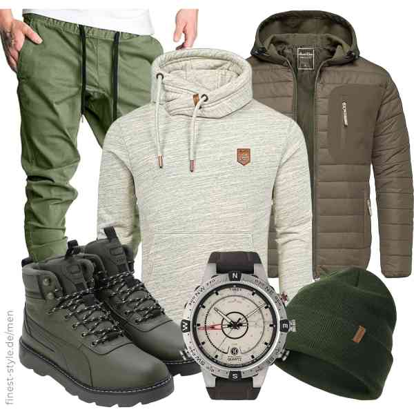 Top herren-Outfit im Finest-Trend-Style für ein selbstbewusstes Modegefühl mit tollen Produkten von ,Amaci&Sons,REPUBLIX,Timex,FURTALK,PUMA