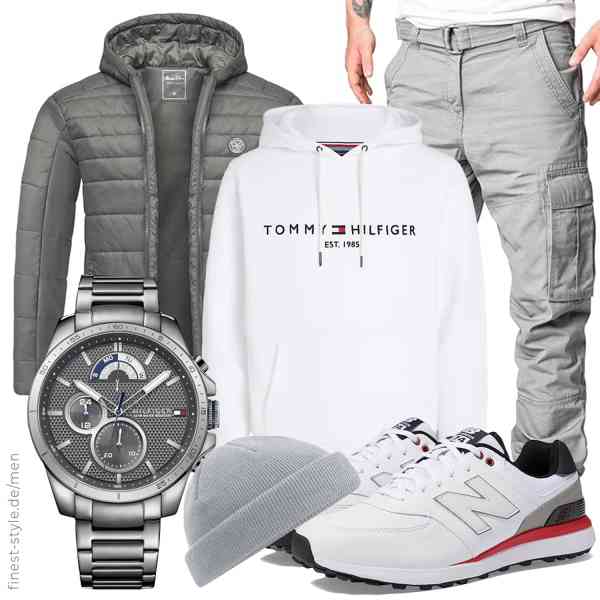 Top herren-Outfit im Finest-Trend-Style für ein selbstbewusstes Modegefühl mit tollen Produkten von Amaci&Sons,Tommy Hilfiger,Amaci&Sons,Tommy Hilfiger,Beechfield,New Balance