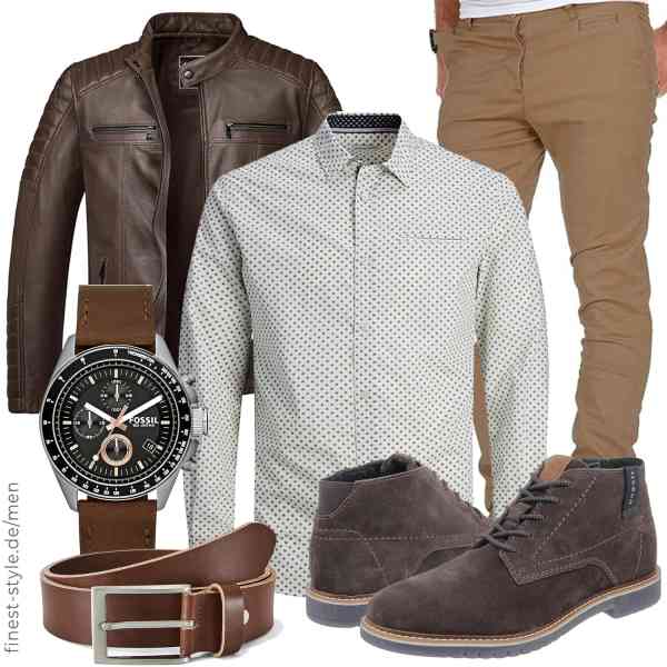 Top herren-Outfit im Finest-Trend-Style für ein selbstbewusstes Modegefühl mit tollen Produkten von Amaci&Sons,JACK & JONES,Amaci&Sons,Fossil,VRLEGEND,bugatti