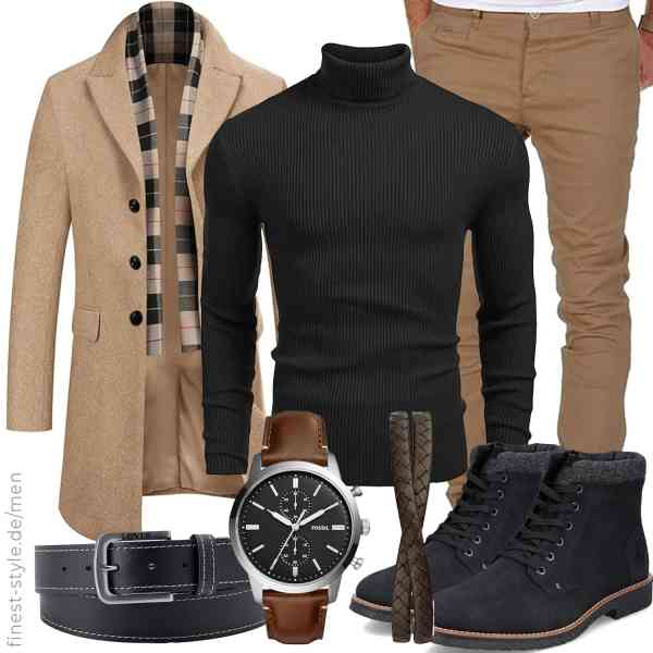 Top herren-Outfit im Finest-Trend-Style für ein selbstbewusstes Modegefühl mit tollen Produkten von COOFANDY,COOFANDY,Amaci&Sons,Fossil,Levi's,Rieker