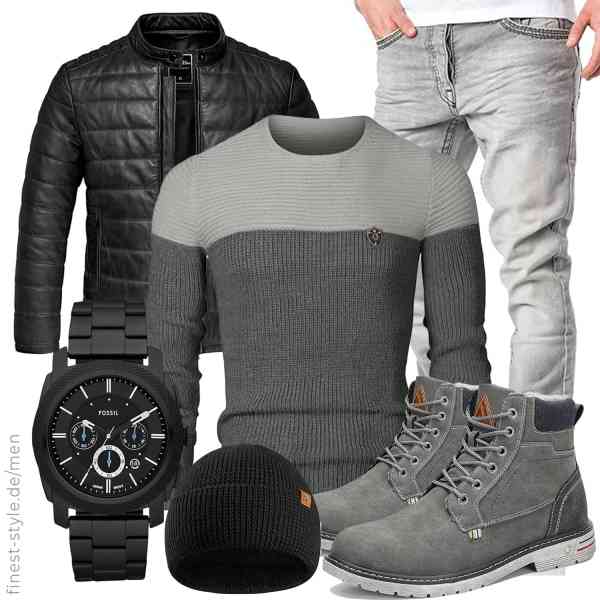 Top herren-Outfit im Finest-Trend-Style für ein selbstbewusstes Modegefühl mit tollen Produkten von Amaci&Sons,Elegancity,Amaci&Sons,Fossil,DANISH ENDURANCE,Mishansha