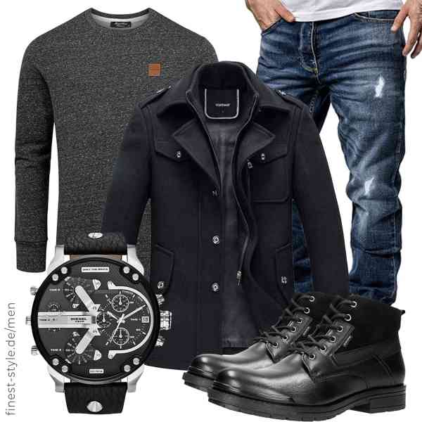 Top herren-Outfit im Finest-Trend-Style für ein selbstbewusstes Modegefühl mit tollen Produkten von YOUTHUP,Amaci&Sons,Amaci&Sons,Diesel,WOJAS