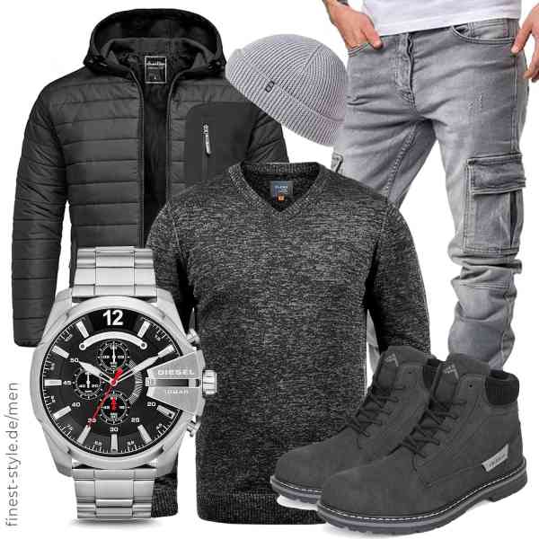 Top herren-Outfit im Finest-Trend-Style für ein selbstbewusstes Modegefühl mit tollen Produkten von Amaci&Sons,b BLEND,Amaci&Sons,Diesel,Enter the Complex,CC-Los